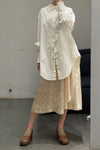 SWAYING/KNIT Double Collar Long Shirt SW211SZ48
